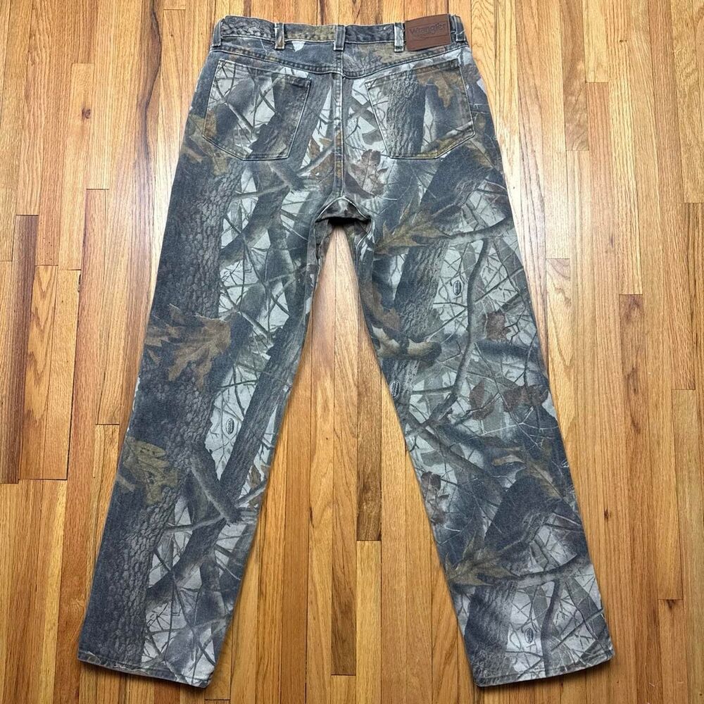 Wrangler Men's Green and Brown Jeans